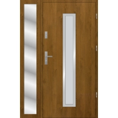 Drzwi zewnętrzne S54 INOX z naświetlem 72 mm
